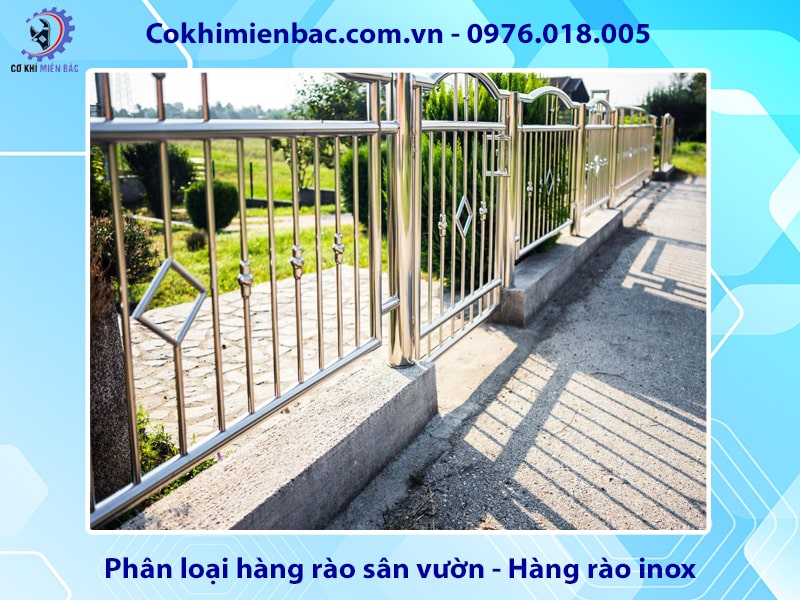 Phân loại hàng rào sân vườn - Hàng rào inox