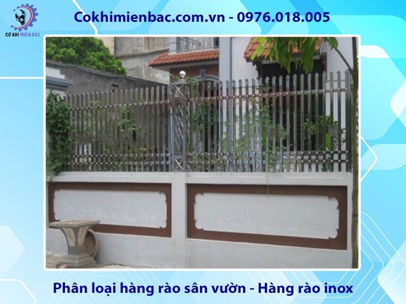 Phân loại hàng rào sân vườn - Hàng rào inox