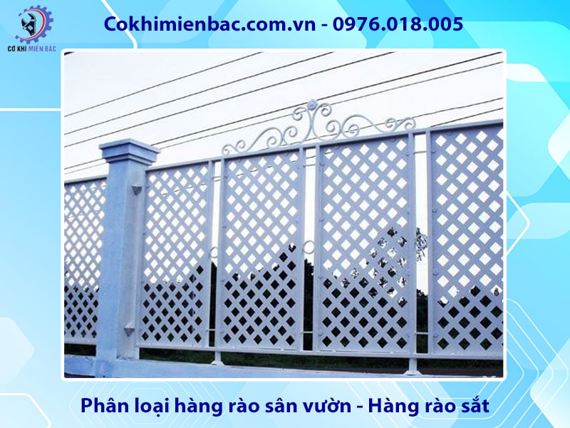 Phân loại hàng rào sân vườn - hàng rào sắt