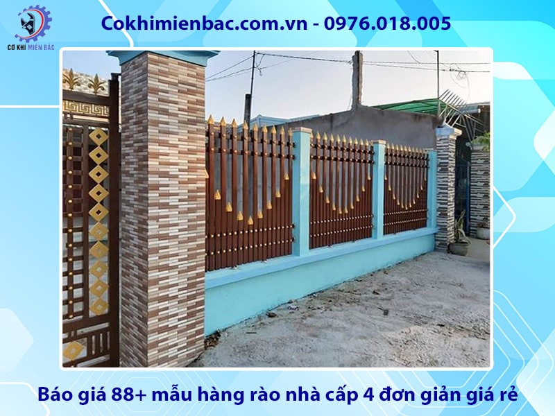 Báo giá 88+ mẫu hàng rào nhà cấp 4 đơn giản giá rẻ