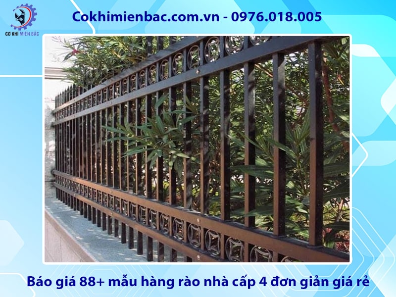 Báo giá 88+ mẫu hàng rào nhà cấp 4 đơn giản giá rẻ