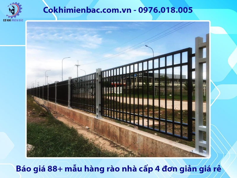 Báo giá 88+ mẫu hàng rào nhà cấp 4 đơn giản giá rẻ