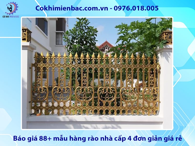 Báo giá 88+ mẫu hàng rào nhà cấp 4 đơn giản giá rẻ