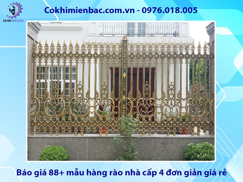 Báo giá 88+ mẫu hàng rào nhà cấp 4 đơn giản giá rẻ