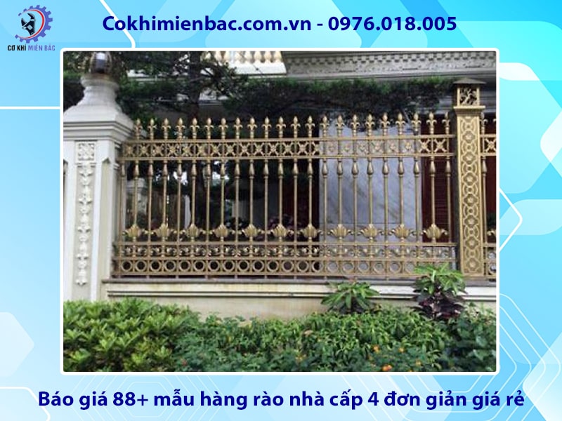 Báo giá 88+ mẫu hàng rào nhà cấp 4 đơn giản giá rẻ