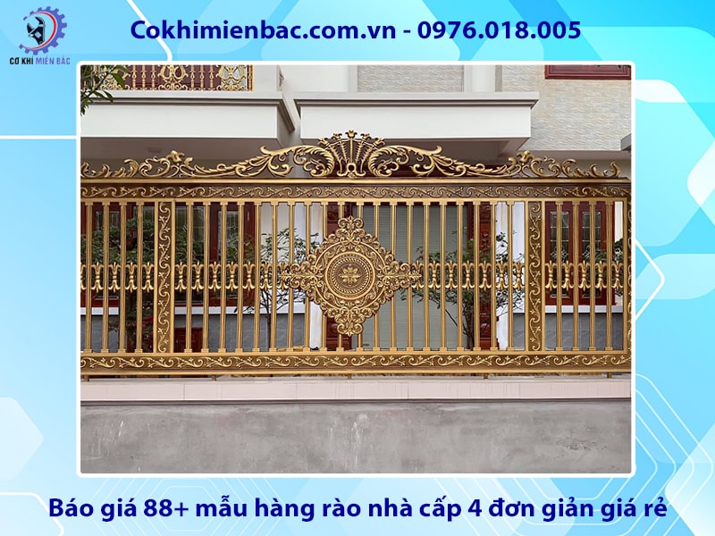 Báo giá 88+ mẫu hàng rào nhà cấp 4 đơn giản giá rẻ