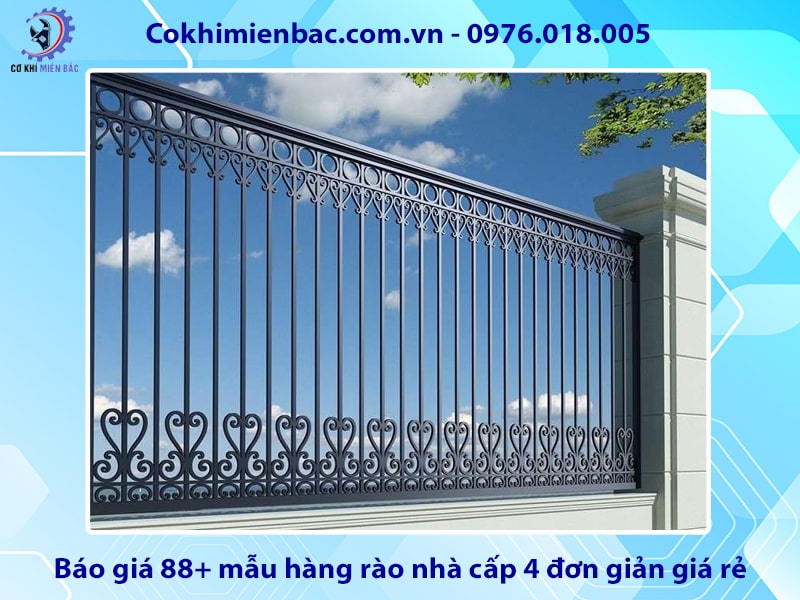 Báo giá 88+ mẫu hàng rào nhà cấp 4 đơn giản giá rẻ