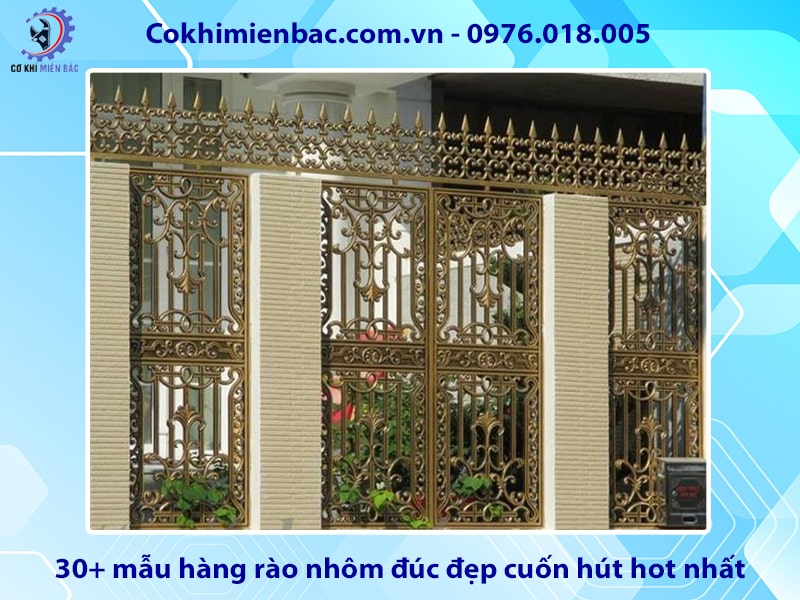 30+ mẫu hàng rào nhôm đúc đẹp cuốn hút hot nhất 2024