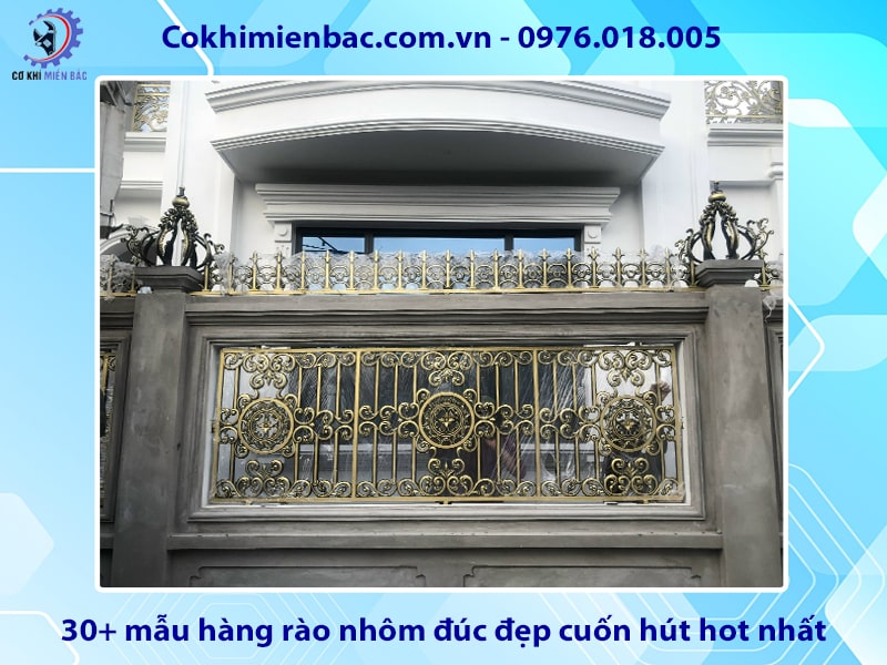 30+ mẫu hàng rào nhôm đúc đẹp cuốn hút hot nhất 2024