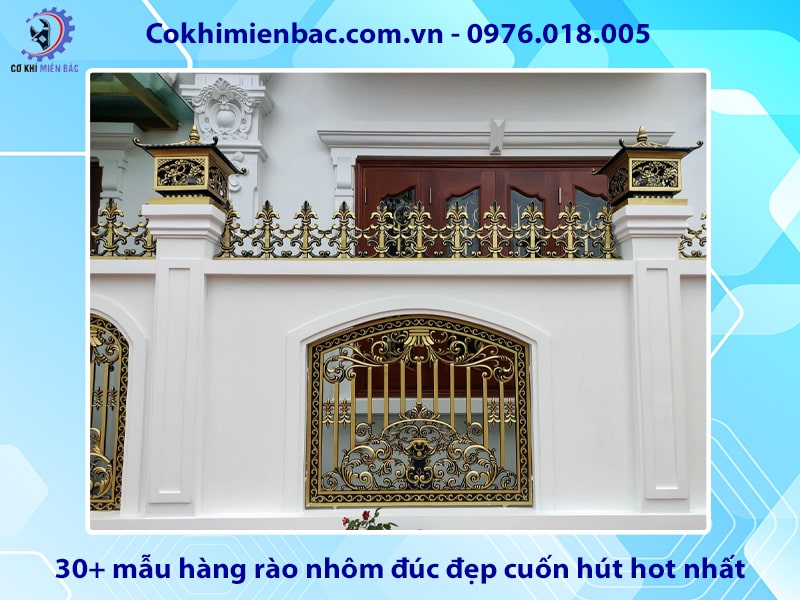 30+ mẫu hàng rào nhôm đúc đẹp cuốn hút hot nhất 2024