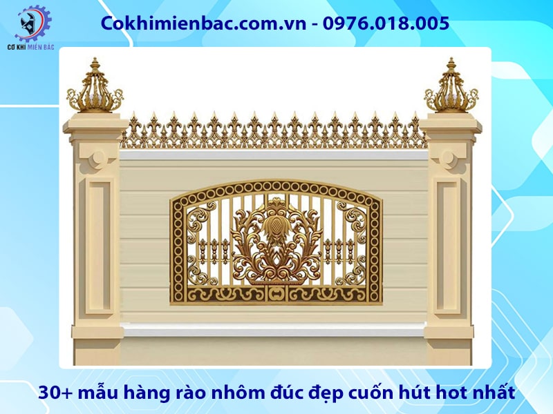 30+ mẫu hàng rào nhôm đúc đẹp cuốn hút hot nhất 2024