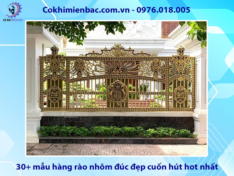 30+ mẫu hàng rào nhôm đúc đẹp cuốn hút hot nhất 2024