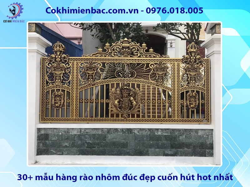 30+ mẫu hàng rào nhôm đúc đẹp cuốn hút hot nhất 2024