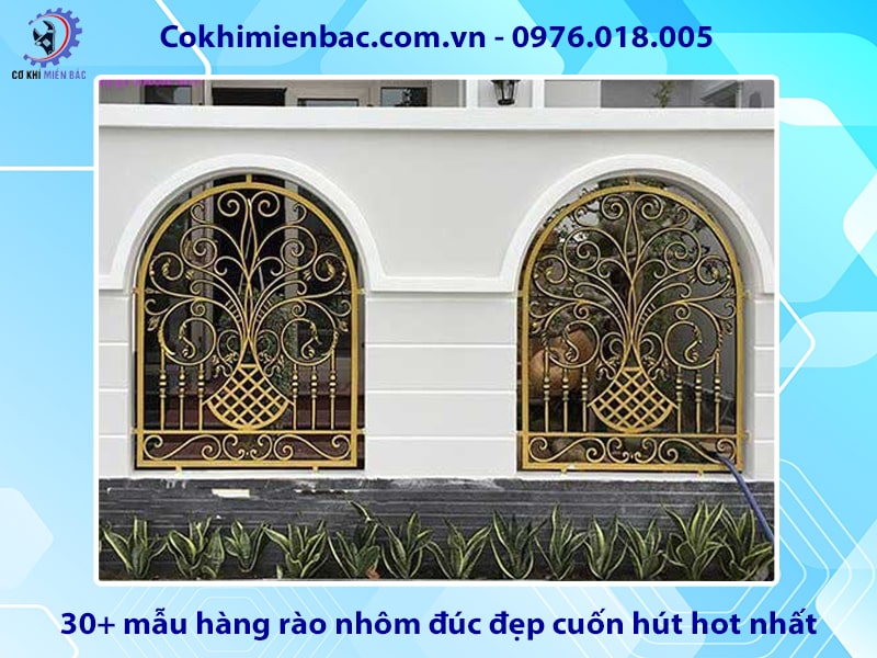 30+ mẫu hàng rào nhôm đúc đẹp cuốn hút hot nhất 2024