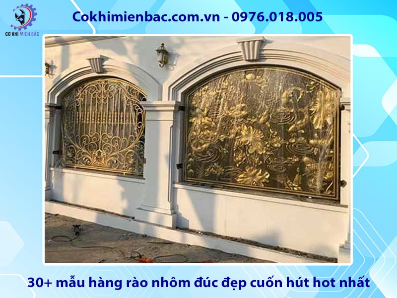 30+ mẫu hàng rào nhôm đúc đẹp cuốn hút hot nhất 2024