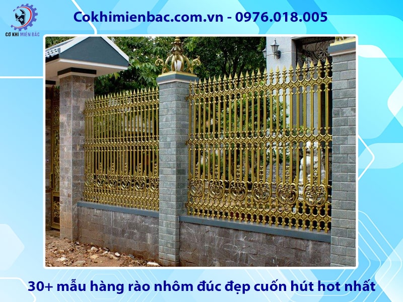 30+ mẫu hàng rào nhôm đúc đẹp cuốn hút hot nhất 2024