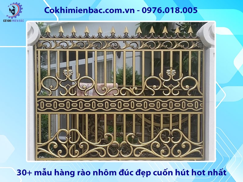 30+ mẫu hàng rào nhôm đúc đẹp cuốn hút hot nhất 2024