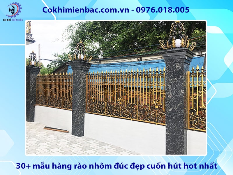 30+ mẫu hàng rào nhôm đúc đẹp cuốn hút hot nhất 2024