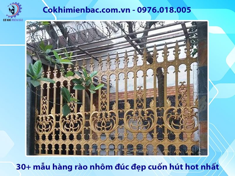 30+ mẫu hàng rào nhôm đúc đẹp cuốn hút hot nhất 2024