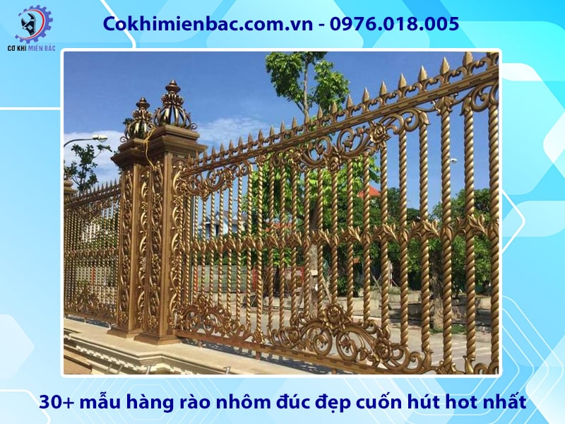 30+ mẫu hàng rào nhôm đúc đẹp cuốn hút hot nhất 2024