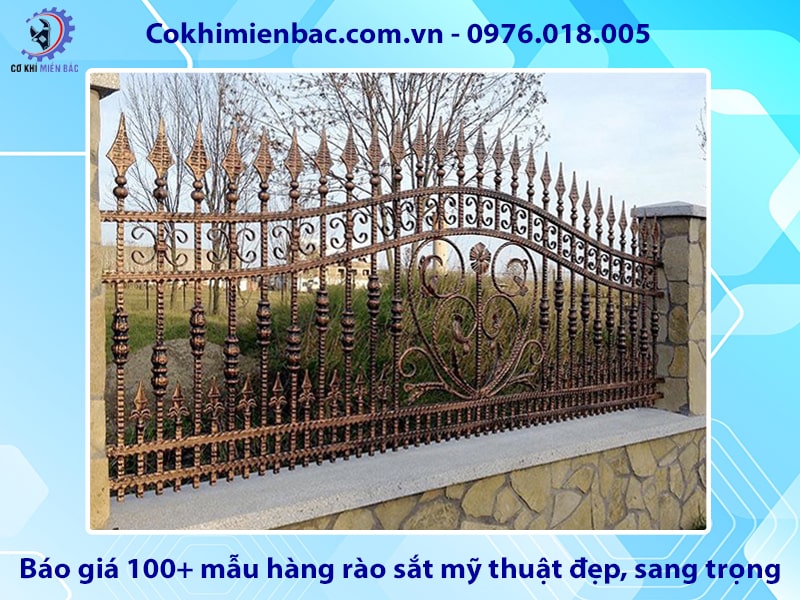 Báo giá 100+ mẫu hàng rào sắt mỹ thuật đẹp, sang trọng