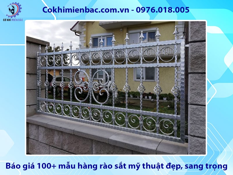 Báo giá 100+ mẫu hàng rào sắt mỹ thuật đẹp, sang trọng