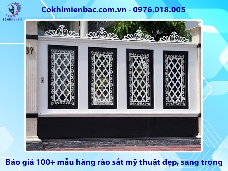 Báo giá 100+ mẫu hàng rào sắt mỹ thuật đẹp, sang trọng