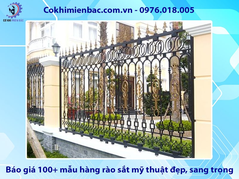 Báo giá 100+ mẫu hàng rào sắt mỹ thuật đẹp, sang trọng