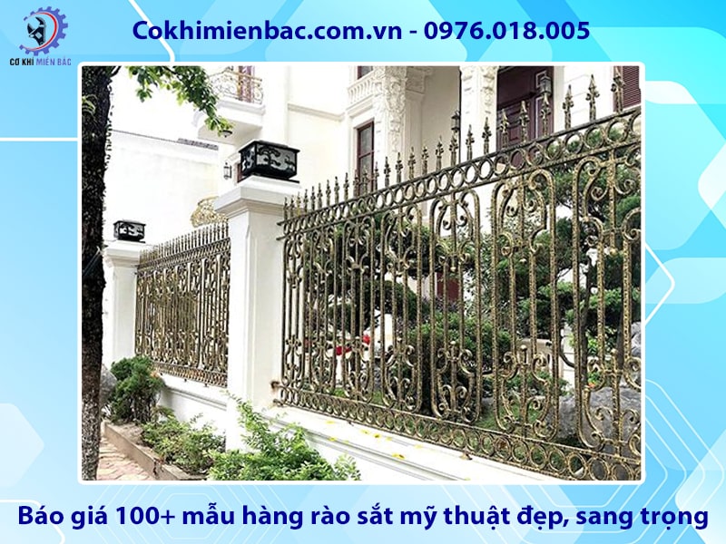 Báo giá 100+ mẫu hàng rào sắt mỹ thuật đẹp, sang trọng