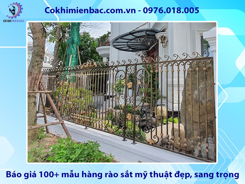 Báo giá 100+ mẫu hàng rào sắt mỹ thuật đẹp, sang trọng