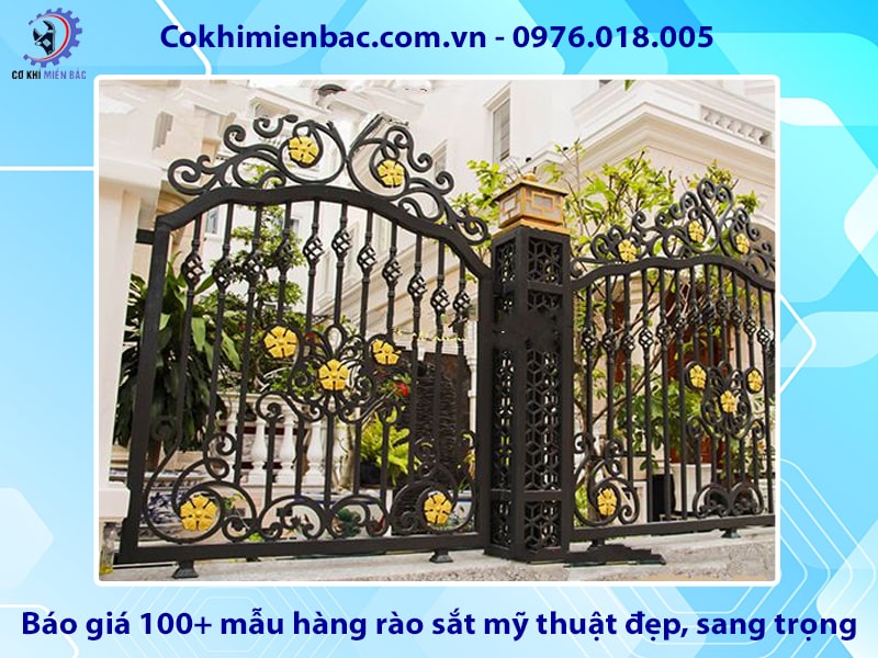 Báo giá 100+ mẫu hàng rào sắt mỹ thuật đẹp, sang trọng