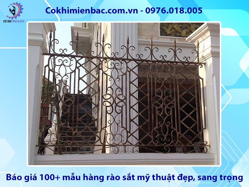 Báo giá 100+ mẫu hàng rào sắt mỹ thuật đẹp, sang trọng