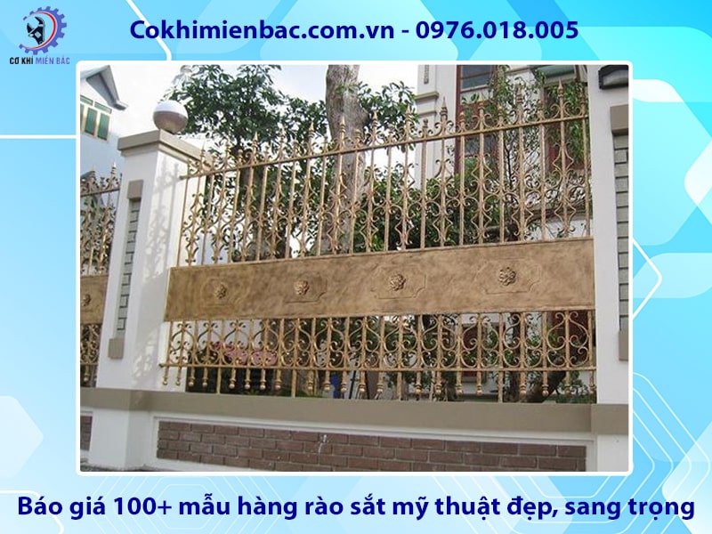 Báo giá 100+ mẫu hàng rào sắt mỹ thuật đẹp, sang trọng