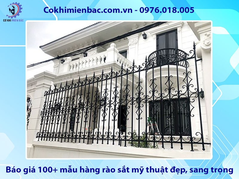 Báo giá 100+ mẫu hàng rào sắt mỹ thuật đẹp, sang trọng