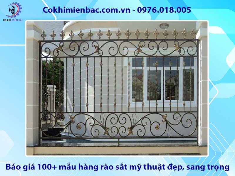 Báo giá 100+ mẫu hàng rào sắt mỹ thuật đẹp, sang trọng