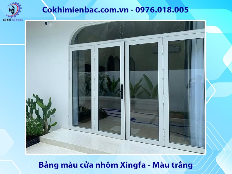 Bảng màu cửa nhôm Xingfa - màu trắng