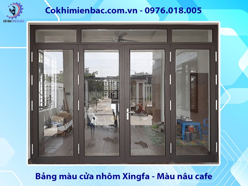 Bảng màu cửa nhôm Xingfa - màu nâu cafe