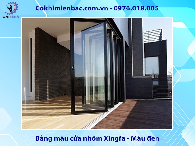 Bảng màu cửa nhôm Xingfa - màu đen