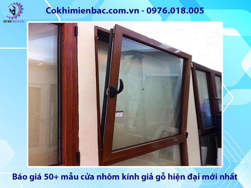 Báo giá 50+ mẫu cửa nhôm kính giả gỗ hiện đại mới nhất 2025