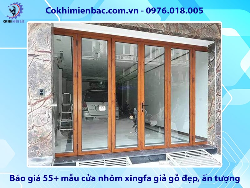 Báo giá 55+ mẫu cửa nhôm xingfa giả gỗ đẹp, ấn tượng 2025