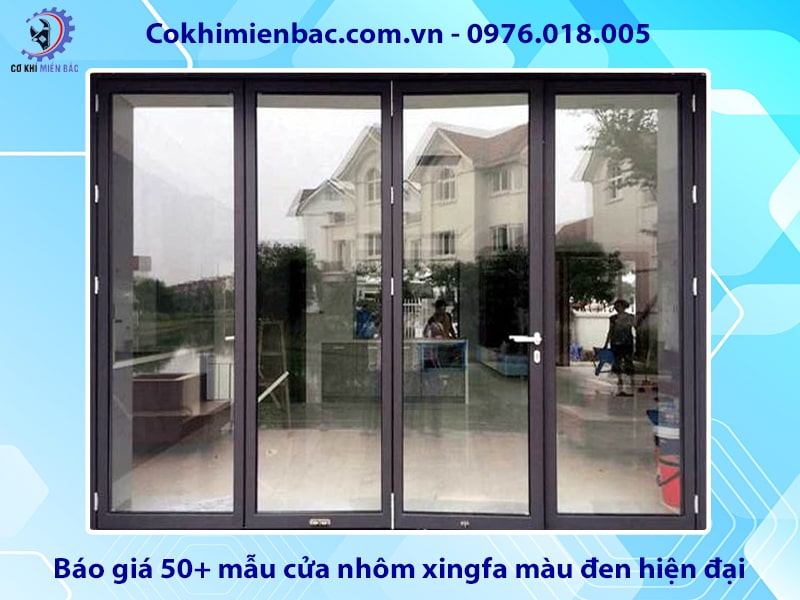 Báo giá 50+ mẫu cửa nhôm xingfa màu đen hiện đại năm 2025