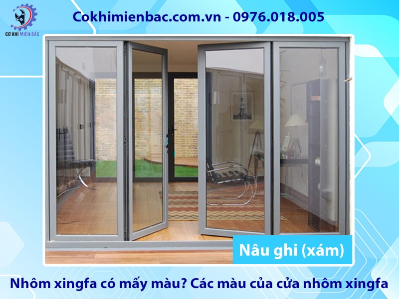 Các màu của cửa nhôm xingfa - Nâu ghi (xám)