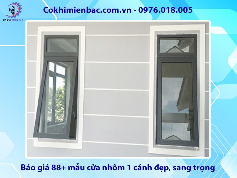 Báo giá 88+ mẫu cửa nhôm 1 cánh đẹp, sang trọng năm 2025