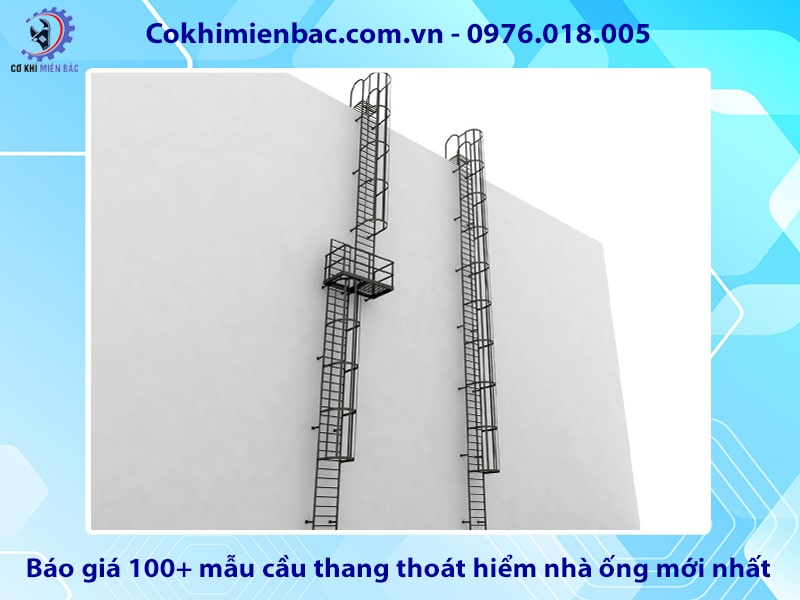Báo giá 100+ mẫu cầu thang thoát hiểm nhà ống mới nhất
