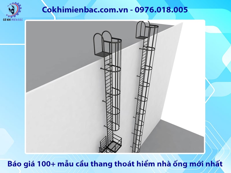 Báo giá 100+ mẫu cầu thang thoát hiểm nhà ống mới nhất