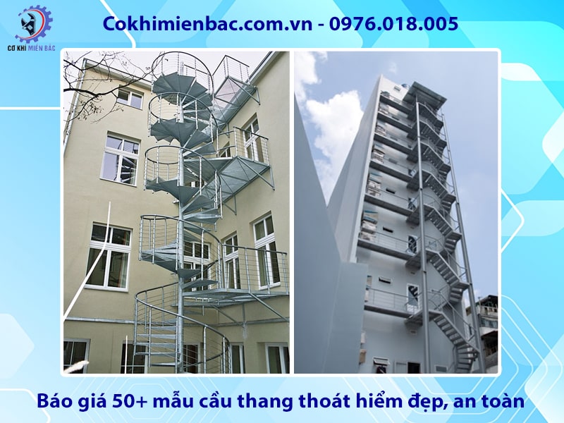 Báo giá 50+ mẫu cầu thang thoát hiểm đẹp, an toàn 2025