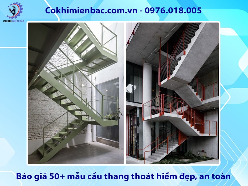 Báo giá 50+ mẫu cầu thang thoát hiểm đẹp, an toàn 2025