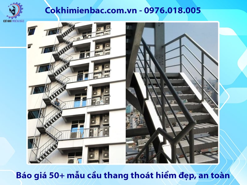 Báo giá 50+ mẫu cầu thang thoát hiểm đẹp, an toàn 2025