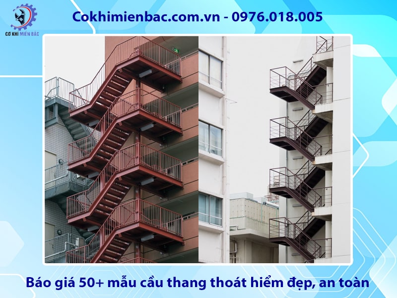 Báo giá 50+ mẫu cầu thang thoát hiểm đẹp, an toàn 2025