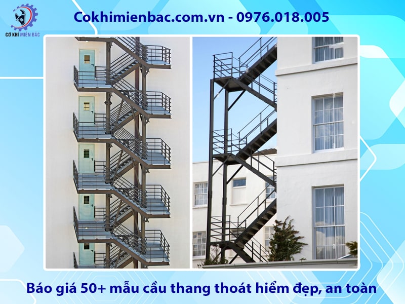 Báo giá 50+ mẫu cầu thang thoát hiểm đẹp, an toàn 2025